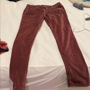 Women’s velveteen Jeans in Burgundy
